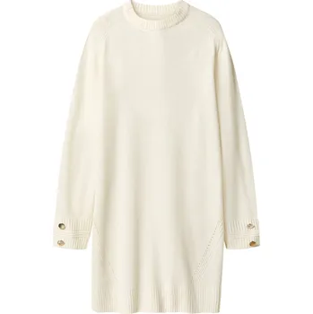 Dámské šaty esmara® Dámské pletené šaty s podílem vlny (bílá, XS(32/34))