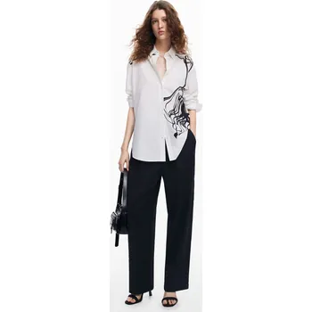 Dámské tričko Košile Desigual Fukuoka Lacroix blanco velikost L/XL