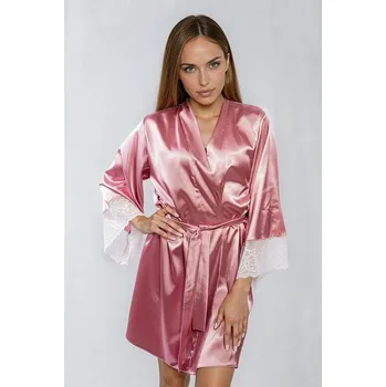 Dámský župan Saténový župan Adelaide starorůžový XXL