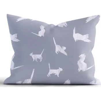 Povlak na dekorativní polštářek Bavlněný povlak na polštář Renforcé 70 × 90 cm - Kočky origami
