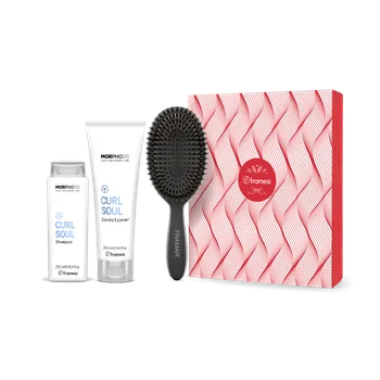 Kosmetická sada Balíček Framesi Morphosis Curl Soul - Šampon 250ml + Kondicionér 250ml + kartáč na vlasy
