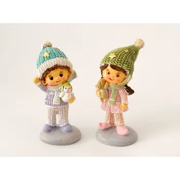 Vánoční dekorace Dekorační figurka - Zimní děťátka - CHLAPEČEK