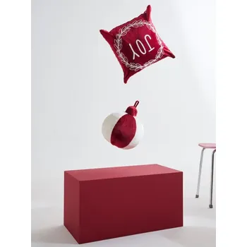 Povlak na dekorativní polštářek Sinsay - Povlak na polštář s vánoční výšivkou JOY - červená - 921FS-33X - 921FS-33X-ONE