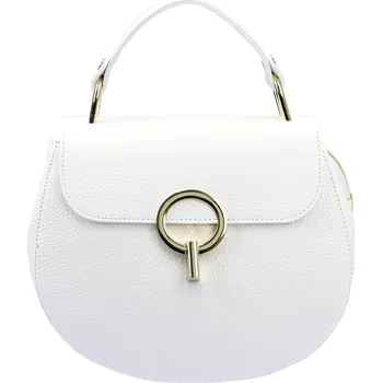Kabelka Kožená crossbody kabelka Luka 20-059 bílá