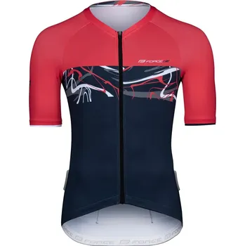 cyklistický dres AKCE! Dres Force ART kr. rukáv, tm. modrý-červený, vel. XXL