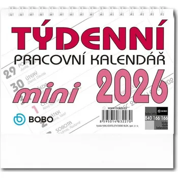 Kalendář BOBO Stolní pracovní kalendář Mini 2026
