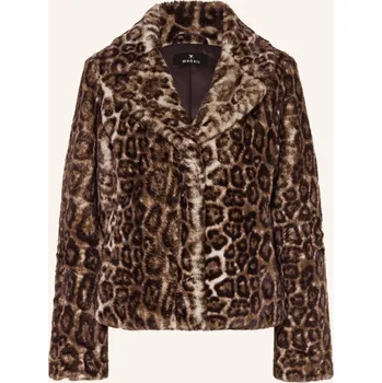Dámský kabát Monari Dámská Bunda Z Umělé Kožešiny, tmavě hnědá / černá, 40