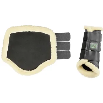 Koňské kamaše USG Kamaše drezurní USG, s beránkem, pár, black/nature XL