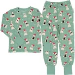 Bambusové dětské dvoudílné rostoucí vánoční pyžamo Geggamoja - Christmas Doddi Velikost: 146/152