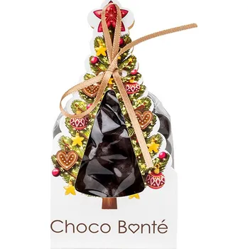 Čokoláda Choco Bonté Vánoční stromeček - lískové ořechy v hořké čokoládě 150 g