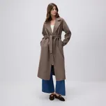 Reserved - Klasický kabát s příměsí vlny handmade - kávová - VZ743-84X - VZ743-84X-L