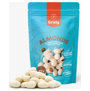 Mandle v bílé čokoládě s kokosem 500 g