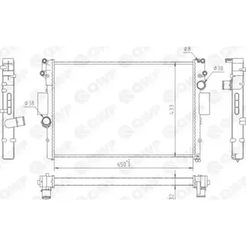 Chladič motoru QWP Chladič vody QWP WRA161