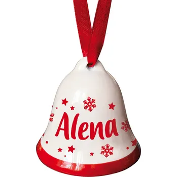 Bytová dekorace Nekupto Vánoční zvonek se jménem - Alena