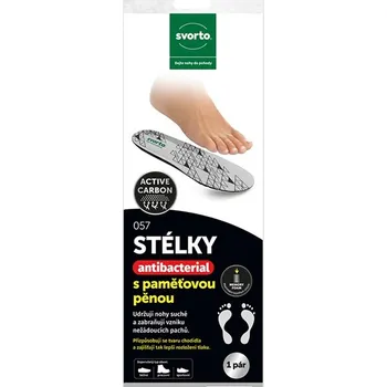 Vložka do bot SVORTO Vložky ANTIBACTERIAL s paměťovou pěnou vel.41/42
