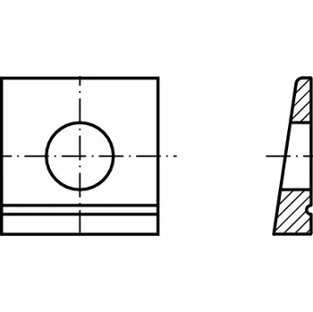podložka PROFISTYL DIN 435 podložka klínová pro I nosníky pozink Varianta: DIN 435 podložka klínová pro I nosníky ZnB 11 pro M10