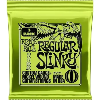 Struna pro kytaru a smyčcový nástroj Ernie Ball 3221 Regular Slinky Nickel Wound 3 ks