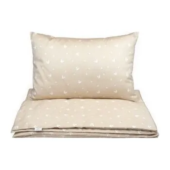 Dětský pokoj Detské obliečky SOFTELLO 90x130cm - béžové vtáčiky