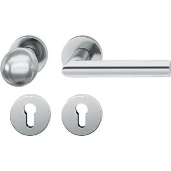 Dveřní kování FSB kliková sada 12 1076 ASL na rozetě PZ, koule otočná, nerez matná