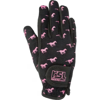 Jezdecké rukavice RSL Rukavice jezdecké Norway Winter RSL, dětské, zimní, black/pink XS