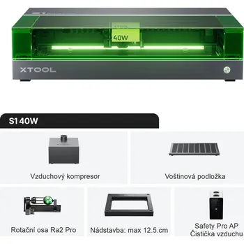 Gravírování xTool S1 - 40W Chytrá diodová gravírka - Kompletní sada