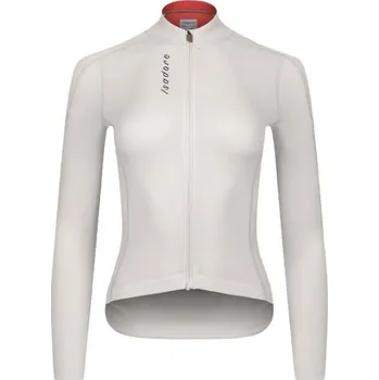 cyklistický dres Isadore Women's Signature Merino Tech Long Sleeve Jersey - White Asparagus M