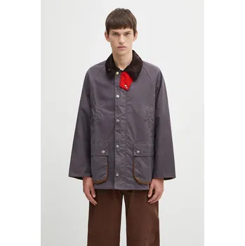 Pánská větrovka Bunda Barbour x Paul Smith OS Bedale Wax, 36, fialová, 49X