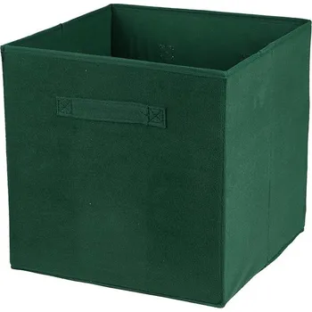 Úložný box DOCHTMANN Box do kallaxu, úložný box manšestr, tmavě zelený 31 × 31 × 31 cm