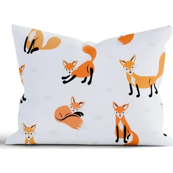 Bytový textil Bavlněný povlak na polštář Renforcé 70 × 90 cm - Lišky 02