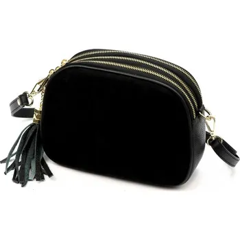 Kabelka Kožená kabelka Luka 26-035 - černá