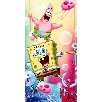 Jerry Fabrics s.r.o Osuška dětská froté SPONGE BOB 70x140 cm