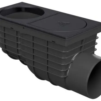 kanalizační vpusť Chuděj Kanalizační vpusť boční D110 pro svod ⌀100 mm černá | cena za ks