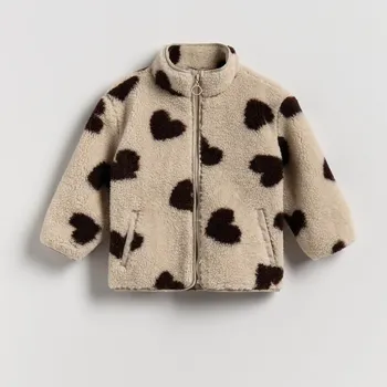 Dívčí bunda Reserved - Bunda s měkkou teddy podšívkou - krémová - 188EX-01X - 188EX-01X-98