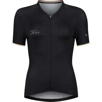 cyklistický dres AKCE! Dres Force GOLD LADY kr. rukáv, černo-zlatý, vel. L