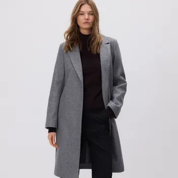 Dámský kabát Reserved - Jednořadý kabát - středně šedá - VZ740-85M - VZ740-85M-XL