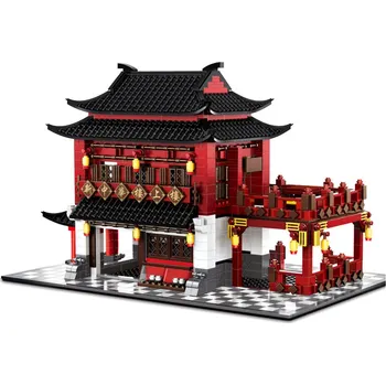 ostatní stavebnice Wange 6312 – Starodávný čínský hotel, 1643 dílků | Architektonická stavebnice Asie