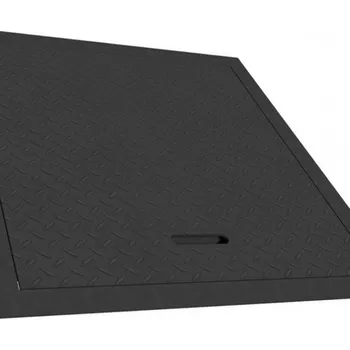 poklop Scobax Steelsafe ocelový hranatý poklop 554 x 454 mm černá | cena za ks