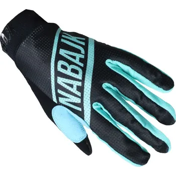 Cyklistické rukavice Nabajk Snezkaa ladies gloves black/turquoise vel. XL