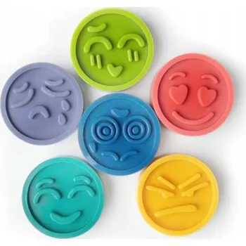 Mom´s care Puzzle, senzorické tvary - smajlíci, 6 ks