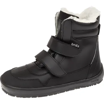 Dámská zdravotní obuv Beda Barefoot zimní vyšší Playful s membránou BFN 170070/W/MK/SO Just Black Velikost EU: 28