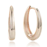 0665 MINET Minimalistické rose gold stříbrné náušnice silné kroužky