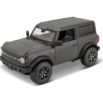 autíčko Maisto Ford Bronco 2021 1:24 tmavě šedá metalíza