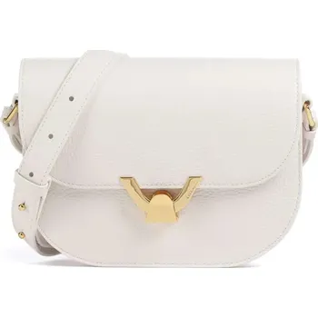 Kabelka Coccinelle Dew kožená kabelka přes rameno malá bílá + doprava zdarma
