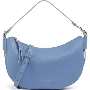 Kabelka Coccinelle C-E kožená kabelka přes rameno světle modrá + doprava zdarma