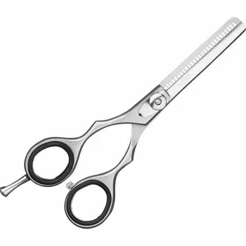 Kadeřnické nůžky Eurostil Thinning Scissors LEFT Handed Razor 04504 - profesionální efilační nůžky, 5,5" - /28 zoubků/