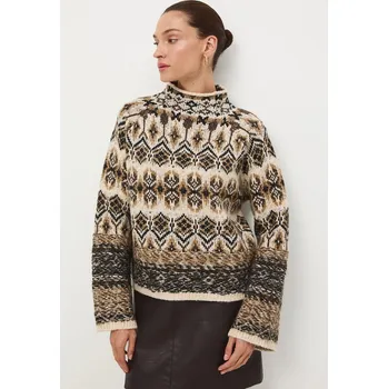 Dámský svetr Svetr z vlněné směsi Medicine dámský, více barev, s pologolfem RW25-SWD804 vícebarevná MLA, vel. L