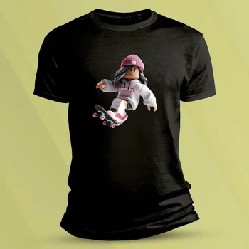 Chlapecké tričko Dětské bavlněné tričko Roblox pro holky Černá velikost S