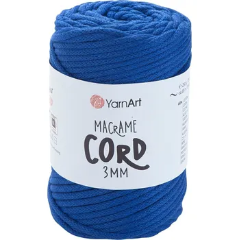 Galanterie Yarn Art Macrame Cord 3 mm 85 m 772 Royal Blue Šňůra