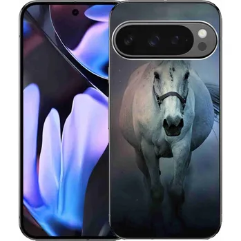 Pouzdro na mobilní telefon Gelový obal mmCase na Google Pixel 9 Pro XL - běžící bílý kůň
