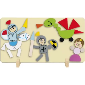 Magnetická kreslící tabulka Detoa Magnetické puzzle Rytíři
